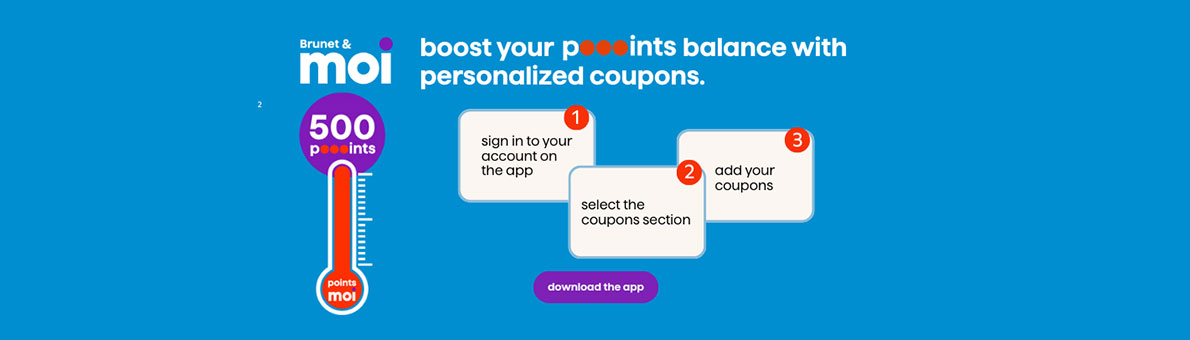 Personalized coupons - Brunet et moi