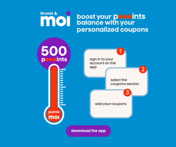 Personalized coupons - Brunet et moi