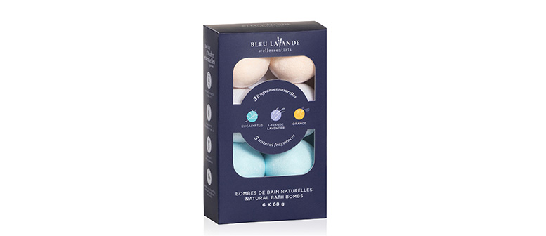 Natural bath bombs set Bleu Lavande