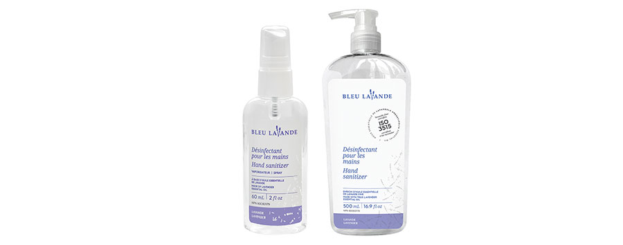 Bleu Lavande hand sanitizers