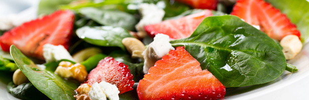 Épinards et fraises