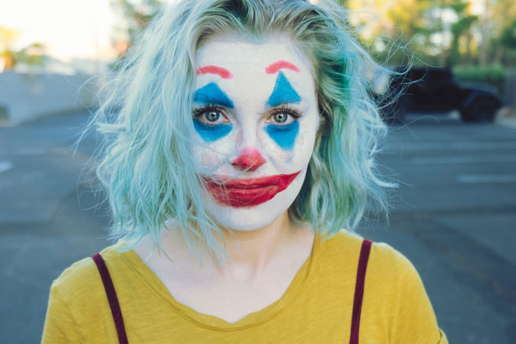 Maquillage de clown effrayant