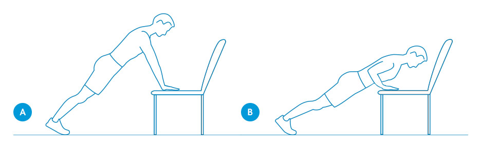 Incline push-ups