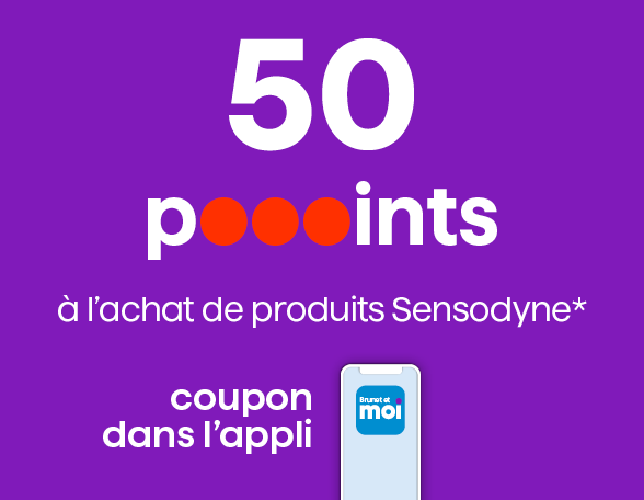 50 poooints &agrave; l&rsquo;achat de produits Sensodyne*