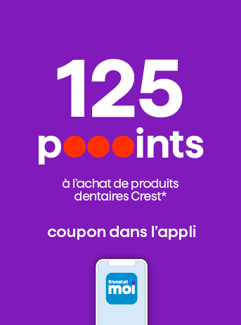 125 points &agrave; l&rsquo;achat de produits dentaires Crest
