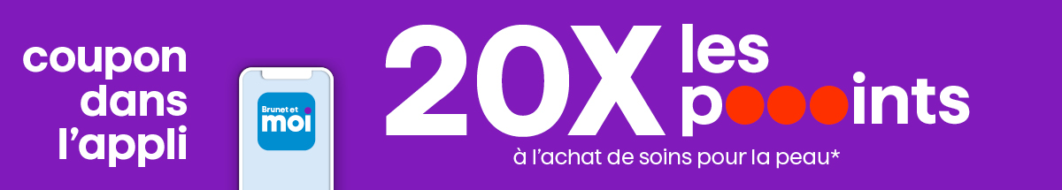 20X les poooints &agrave; l&rsquo;achat de soins pour la peau