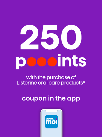 250 points on the purchase of Listerine oral care products