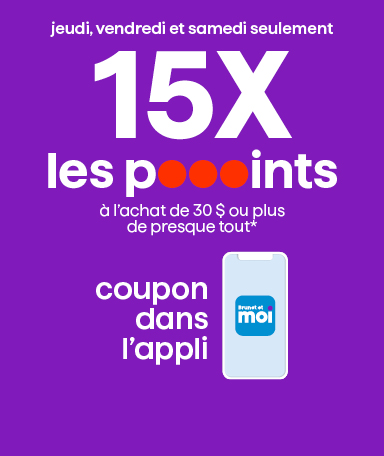 coupon dans l’appli - 15X les pooooints