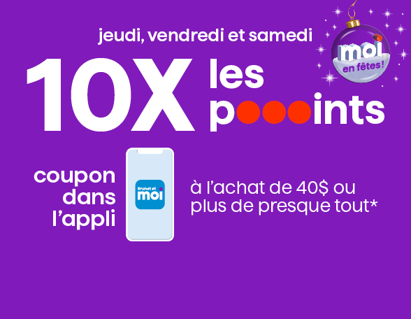 coupon dans l’appli - 10X les pooooints