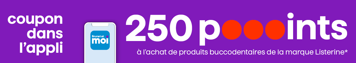 250 poooints &agrave; l&rsquo;achat de produits buccodentaires
