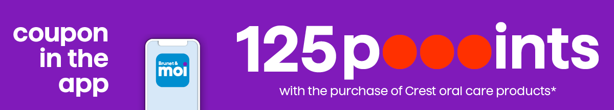 125 points with the purchase of Crest oral care products