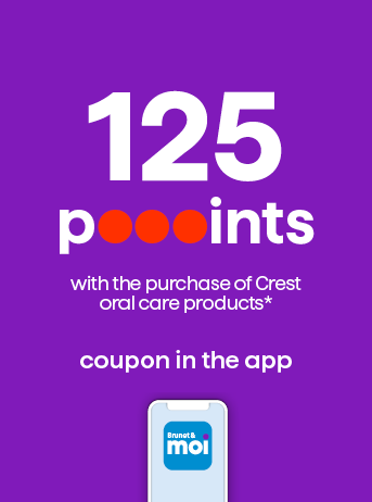 125 points with the purchase of Crest oral care products