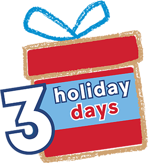 3 holiday days